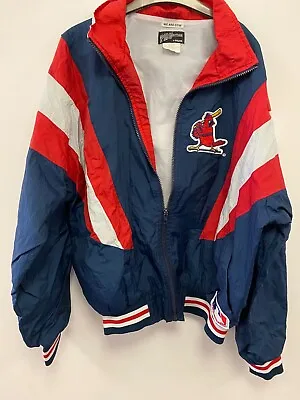 Buy St Louis Cardinals Baseball Windbreaker Varsity Bomber Jacket Sz Medium Adult GC • 41.99£
