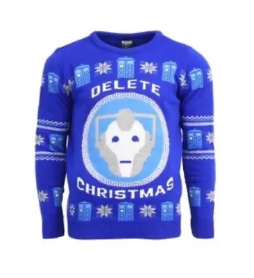 Buy Medium (UK) Doctor Who Cyberman Ugly Christmas Xmas Jumper Sweater Numskull Dr • 33.99£