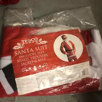 Buy Adult Santa Suit Father Christmas 1 Size With Jacket,Hat,Beard,Belt, & Trousers • 6.99£