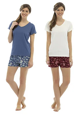 Buy Ladies Short Pyjamas Jersey Top Fleece Shorts Womens Uk 8-18 Night Wear Pj #315 • 6.95£