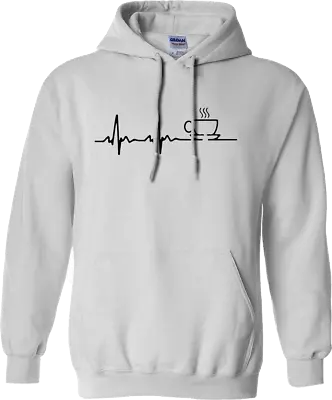 Buy Heart Beat Cup Hoodie Caffeine Humor Lover Energy Waking Up Novelty Cool Funny • 13.99£