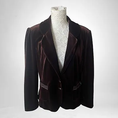 Buy Jared Ross Velveteen Blazer Vintage Women’s UK Size 16 • 22.45£