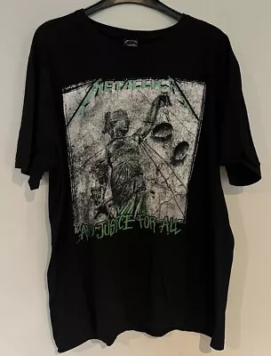 Buy Metallica And Justice For All T-Shirt Size 2XL Rock Band Graphic Tee • 21.66£