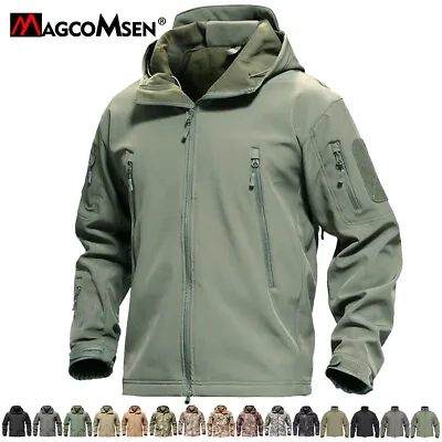Buy Waterproof Soft Shell Mens Jackets Military Tactical Fleece Lining Jacket Coats • 50.39£