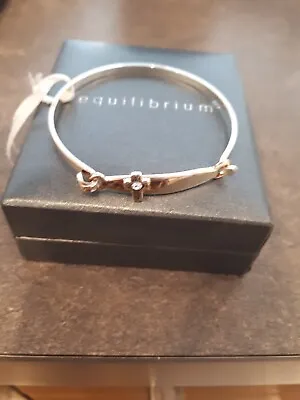 Buy Equilibrium Silver Plated Christening Bracelet With A Cross  • 4£
