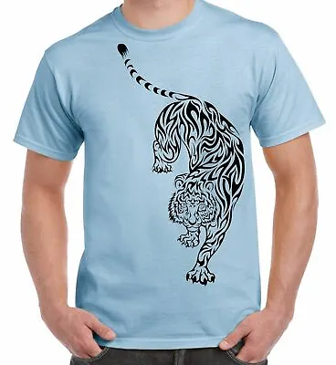 Buy Tribal Tiger Tattoo Large Print Men's T-Shirt - Tigers • 12.95£