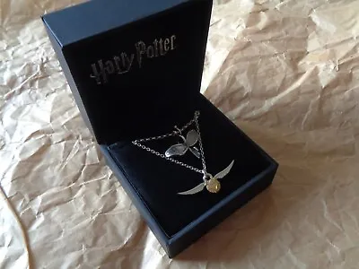 Buy Harry Potter Official Carat Sterling Silver Flying Key & Golden Snitch Necklaces • 60£