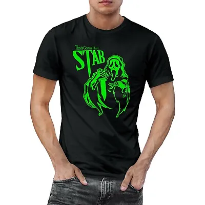 Buy Ghostface Stab T-Shirt Slasher Thriller Horror Woodsboro School Halloween Scream • 9.99£