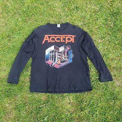 Buy Vintage Accept Metal Heart 2005 Summer Festival Long Sleeve T Shirt Rare • 49.99£