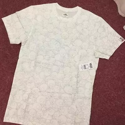 Buy VansX Murakami Collaboration T-shirt Skull Pattern White X Silver Lame #a030ed • 279.17£