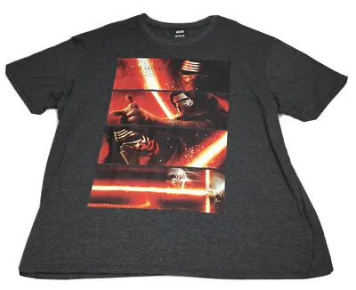 Buy Star Wars The Force Awakens  T-Shirt Grey Sz 4XL With Free Shipping And Tracking • 12.38£