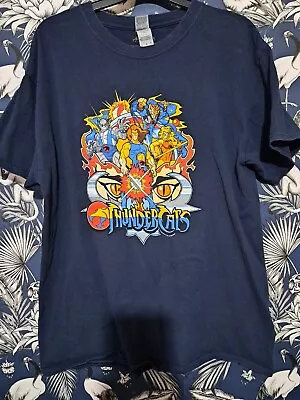 Buy Thundercats 'In Action Group Shot' (Navy) T-Shirt Size Large A4 • 15£
