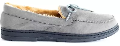 Buy Mens Moccasins Warm Faux Suede Sheepskin Fur Lined Winter Loafers Slippers Size • 9.95£
