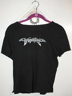 Buy Dragonforce - Gray Band Logo Design On Black T Shirt - Metal Band - Size L • 15.17£