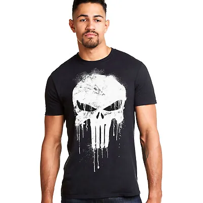 Buy Marvel Mens The Punisher T-shirt Skull Black S-XXL Official • 13.99£