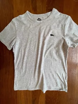Buy Lonsdale T-Shirt Light Grey With Black Logo Size Medium • 6£