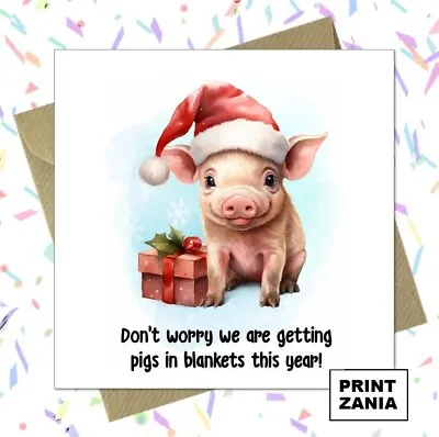 Buy Funny Adult Pig Christmas Jumper Card Humour Rude Cool Sweary Mum Dad Friend ZGD • 2.99£