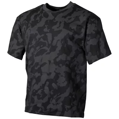 Buy Classic Mens T-Shirt Military Top Army Combat Tee Cotton Night Camouflage S-XXL • 14.95£