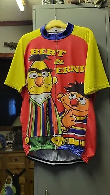 Buy Cycling Jersey Bert And Ernie Sesame Street Muppets  Brainstorm Gear 2XL • 21.99£