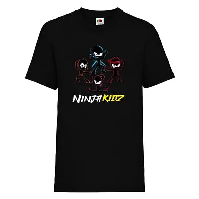Buy Kids Team Boys Girls Ninja Kidz Tv Gaming T-Shirt Childrens Funny Gift Tee Top • 5.25£