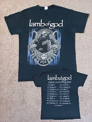 Buy Lamb Of God 2015 Tour T-Shirt - Gildan Size M - Heavy Metal - Machine Head  • 14.99£
