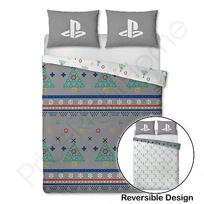 Buy Playstation Jumper Double Bedding Set Children's Xmas Reversible Duvet Cover • 27.99£