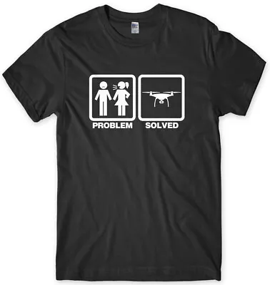 Buy Problem Solved Fly Drone Mens Funny Unisex T-Shirt • 11.99£