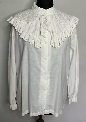 Buy Miss Selfridge Vintage Shirt New Romantic 1980s  • 10£