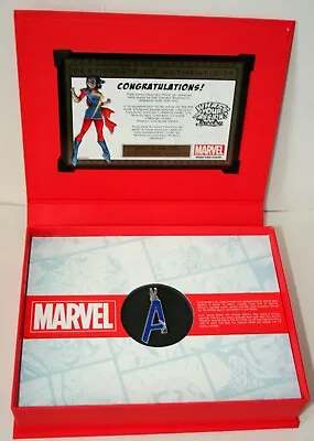 Buy Marvel Ms. Marvel Avengers  A  Pendant Necklace .925 Silver WYP Rare Blue • 95.83£