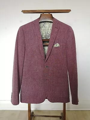 Buy Mens Burton 1904 Pink Slim Fit Blazer 36R. • 10£