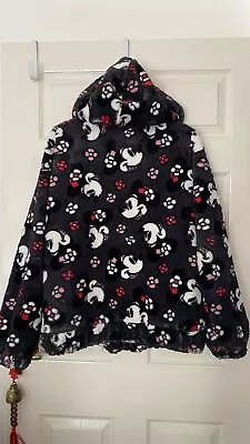 Buy Great Condition Womans Disney Minnie Mouse Faux Fur Hooded Jacket Size XL 16/18 • 45£