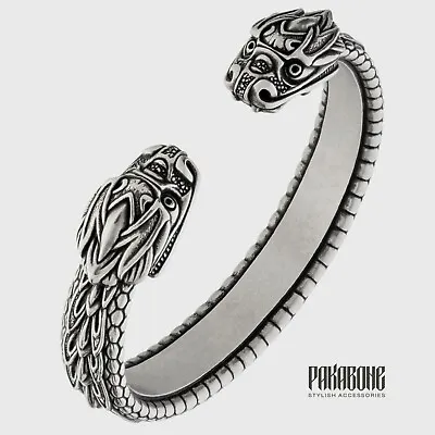 Buy Viking Arm Ring With Dragon's Head Norse Bracelet Viking Jewelry Nordic Band • 38.33£