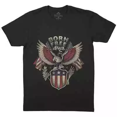 Buy Born Free T-Shirt American Eagle Flag Freedom Usa Inspire Slogan Bird P513 • 11.99£