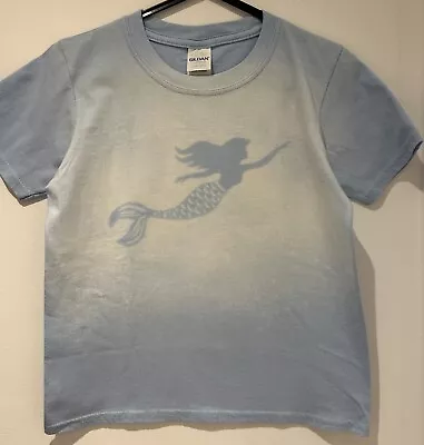 Buy Handmade Girls Tshirt Age 7-8 Mermaid Design  • 5.50£