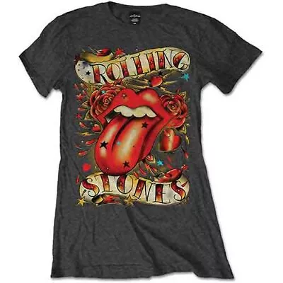 Buy Ladies The Rolling Stones Tongue & Stars Official Tee T-Shirt Womens Girls • 15.99£