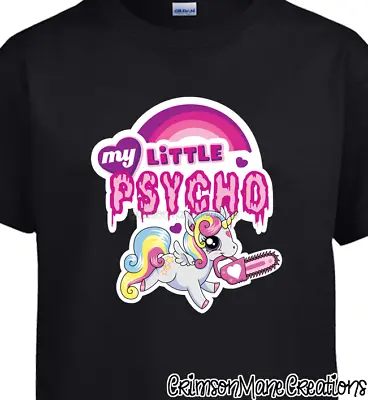 Buy My Little Pony Psycho Cute Unicorn Cotton T-Shirt - Kids Ladies Mens Sizes • 15.81£