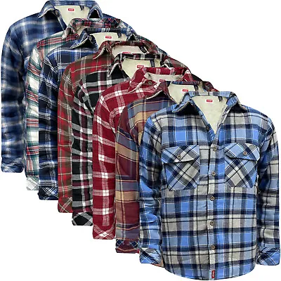 Buy New Mens Wrangler Sherpa Lumberjack Flannel Padded Warm Work Thick Shirt Jacket • 16.99£