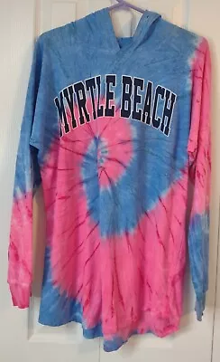 Buy Ladies Tie Dye Hoodie Shirt-Myrtle Beach Logo-Long Sleeve-LARGE-by Exist • 2.82£