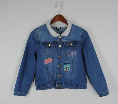 Buy Star Wars Boys Jacket XL Youth 14-16 Blue Jean Denim Patch Sherpa Collar Rebel • 3.90£