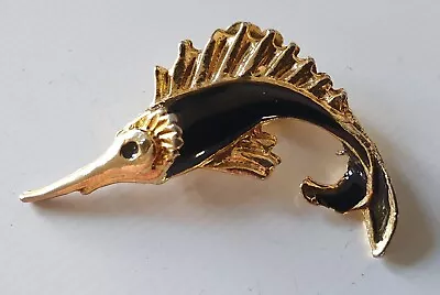 Buy Marlin Big Game Fish Metal Costume Jewellery Brooch • 8£