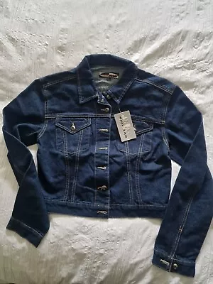 Buy RED STAR Jeans Navy Denim Cropped Jacket UK Size L Womens Ladies  • 14.99£