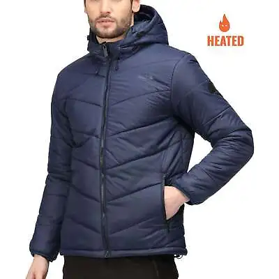 Buy Regatta Mens Volter Loft II Jacket Padded Outdoor Hooded Full Zip Pockets - Blue • 29.49£