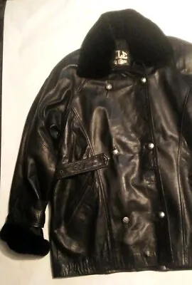 Buy LADIES SOFT  LEATHER JACKET SIZE M. ( REMOVABLE HOOD & CUFFS) File Milano Italy • 22£