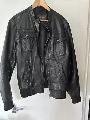 Buy River Island Men's Leather Jacket , Size M • 40£