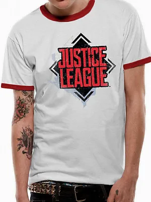 Buy Justice League  Logo T Shirt Official DIstressed DC Comics Small • 5.99£