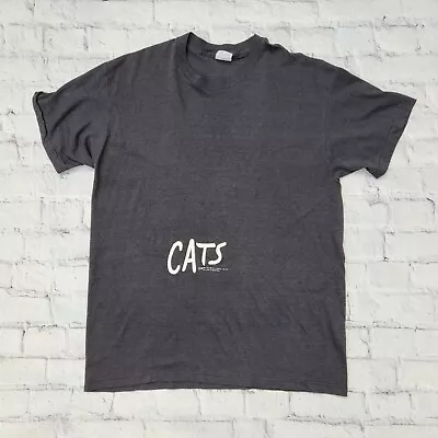 Buy Vintage Cats The Musical Single Stitch Black T-Shirt Mens M 1981 Graphic Print • 20£