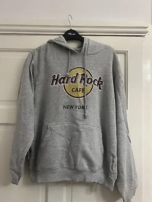 Buy Hard Rock Cafe New York Hoodie Grey Pullover Size Medium • 21£