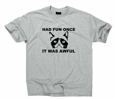 Buy Had Fun Once It What Awful Fun Funny Grumpy Cat T-Shirt Funny Cat Kitty No. • 20.03£