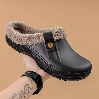 Buy Womens Winter Slippers Indoor Outdoor Clog Plush Lined Warm Fuzzy House Shoes CZ • 12.55£