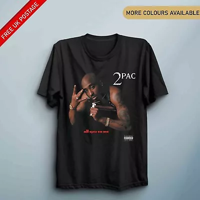 Buy 2Pac TShirt Tupac Gangster Rap Hip Hop Shirt Black Tee All Eyez On Me Mens Women • 13.99£